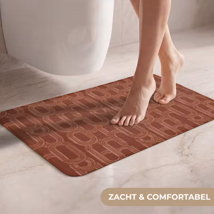 WC Mat - Abstract - Textuur - Bruin — 7