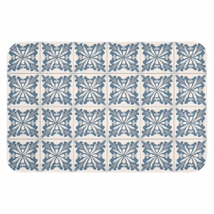 WC Mat - Dessin - Tegel - Blauw — 1
