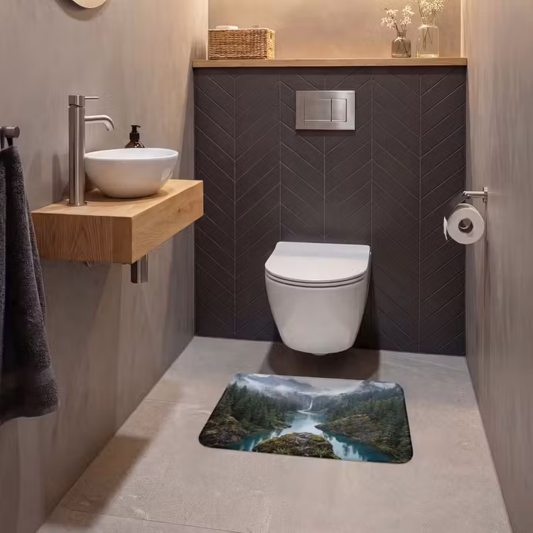 WC Mat - Waterval - Bomen - Bergen — 2