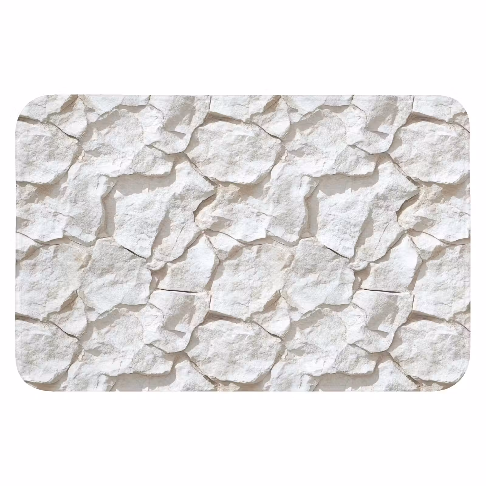 WC Mat - Structuur - Rots - Wit — 1