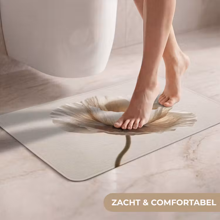 WC Mat - Bloem - Beige - Crème — 7