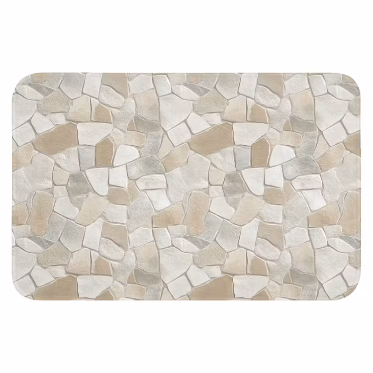 WC Mat - Mozaïek - Stenen - Beige — 1