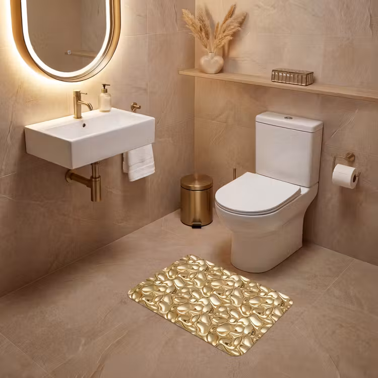 WC Mat - Abstract - Modern - Goud — 4