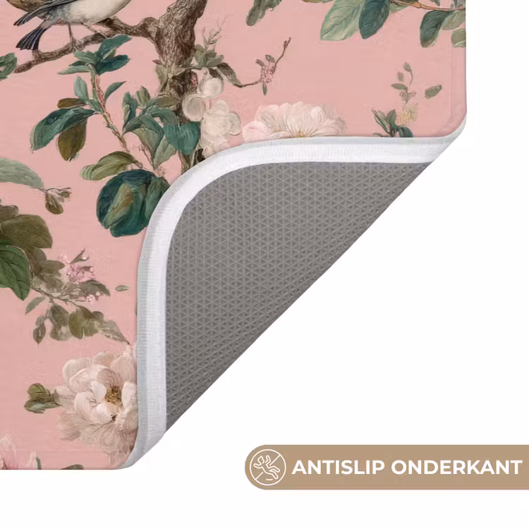 WC Mat - Pioenrozen - Botanisch - Vogel — 3