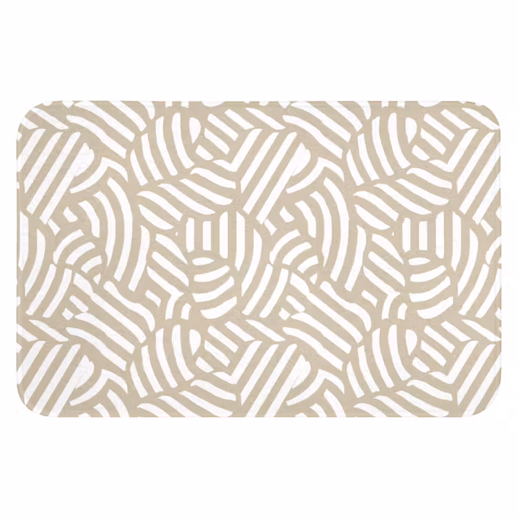 WC Mat - Abstract - Modern - Beige — 1