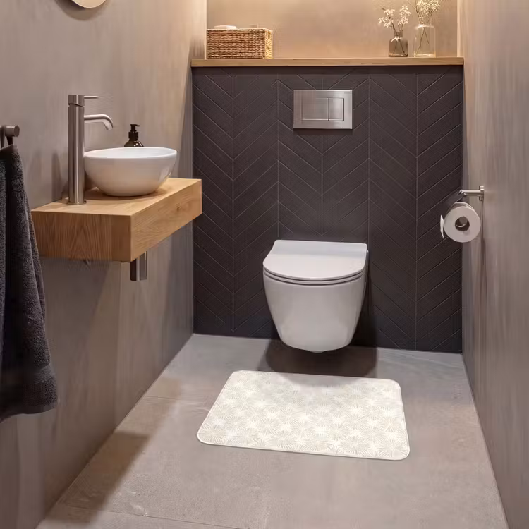 WC Mat - Abstract - Motief - Beige — 2
