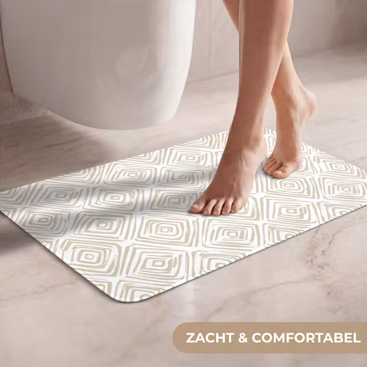 WC Mat - Abstract - Ruit - Beige — 7