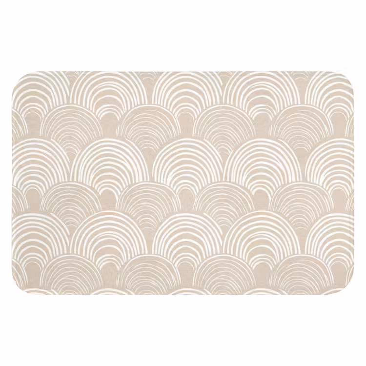 WC Mat - Golven - Structuur - Beige — 1