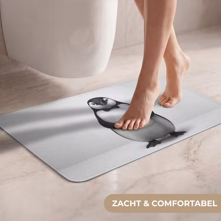 WC Mat - Pinguïn - WC rol - Wit — 7