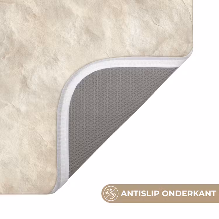 WC Mat - Beige - Reliëfstructuur - Natuursteen — 3