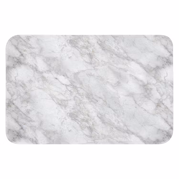 WC Mat - Grijs - Wit - Marmer — 1