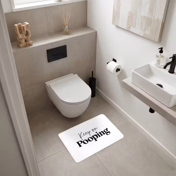 WC Mat - Spreuken - Keep on pooping - Wit - Quotes — 6