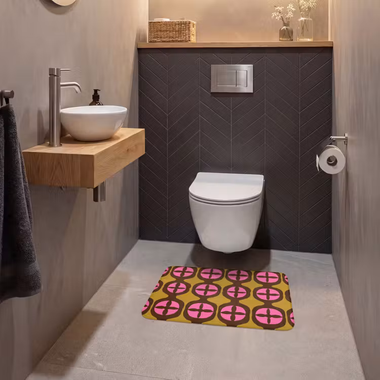 WC Mat - Modern - Patroon - Roze — 2