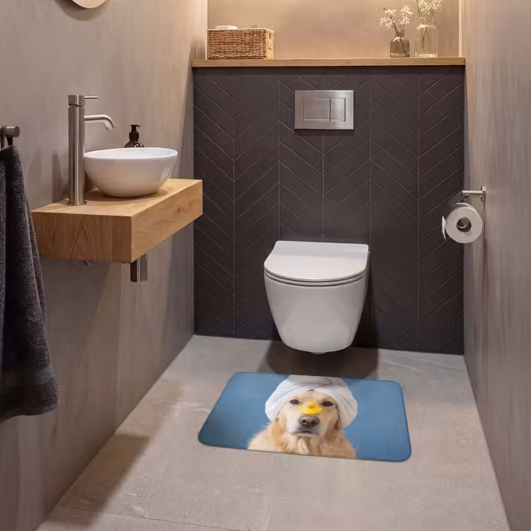 WC Mat - Hond - Badeend - Geel — 2