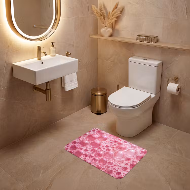 WC Mat - Roze - Schuim - Bubbels — 4