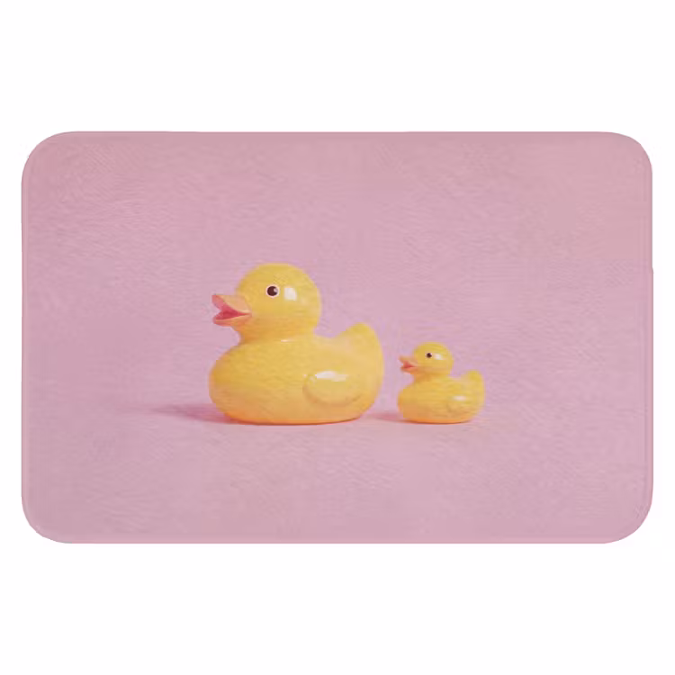 WC Mat - Eendjes - Vrolijk - Roze — 1