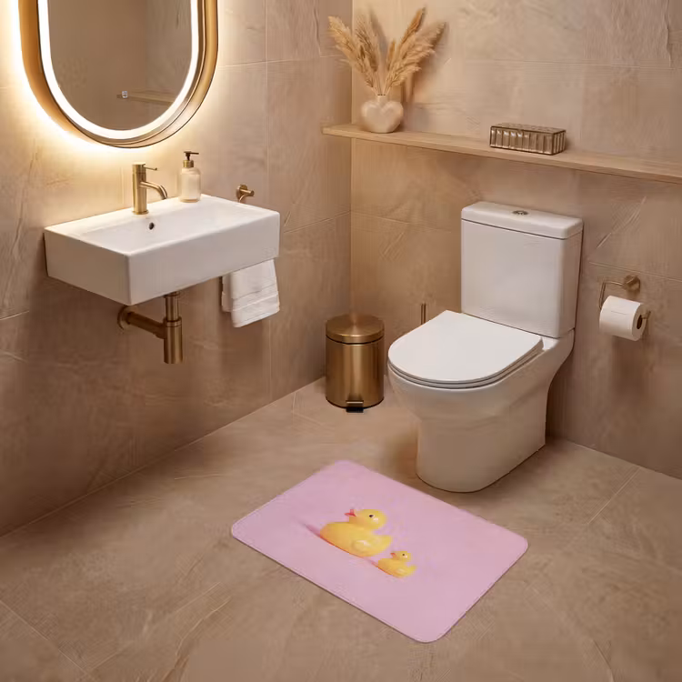 WC Mat - Eendjes - Vrolijk - Roze — 4