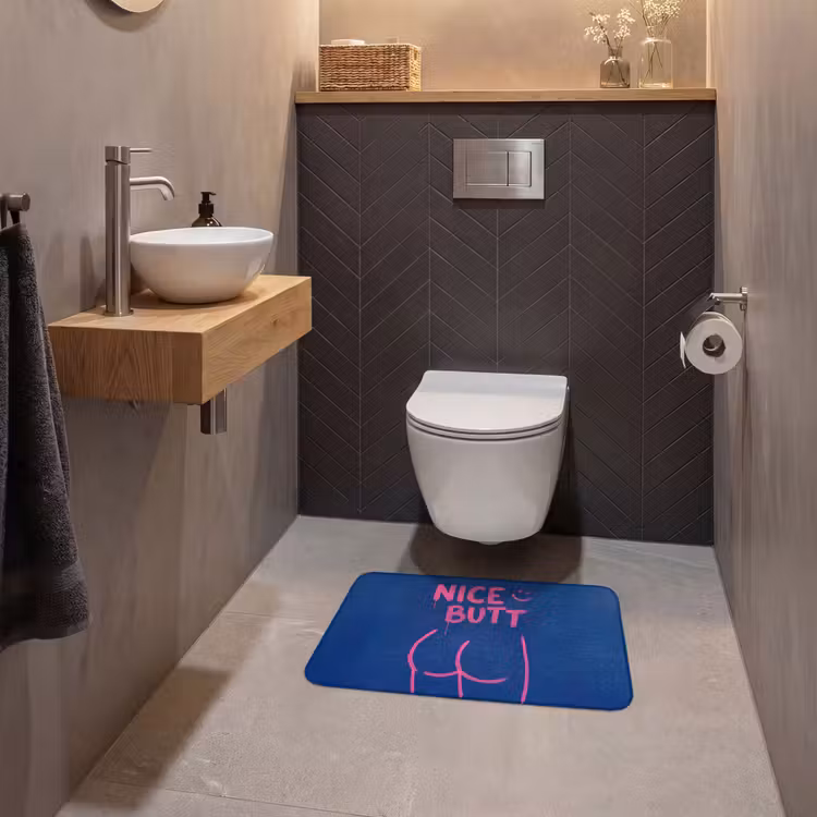 WC Mat - Brutaal - Grappig - Blauw — 2