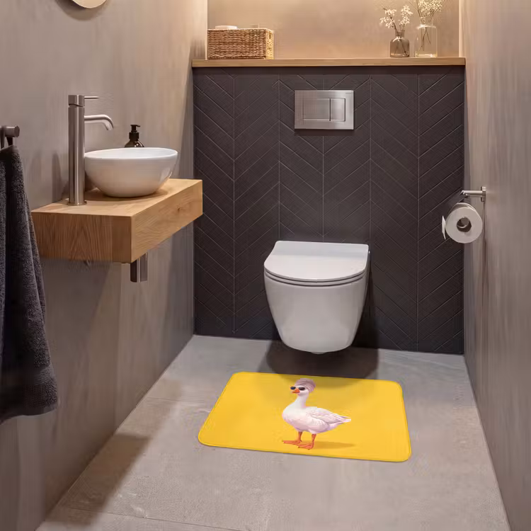 WC Mat - Eend - Zonnebril - Geel — 2