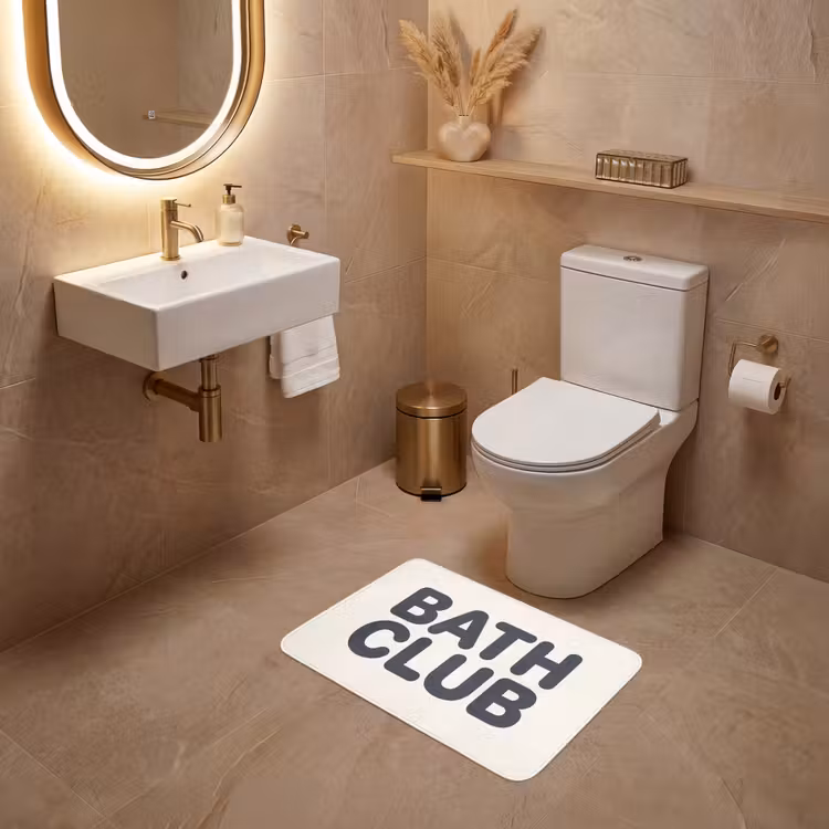 WC Mat - Quote - Grijs - Wit — 4