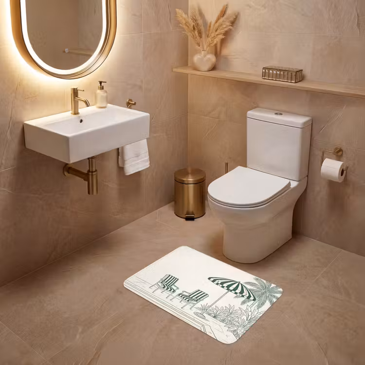 WC Mat - Terras - Illustratie - Groen — 4