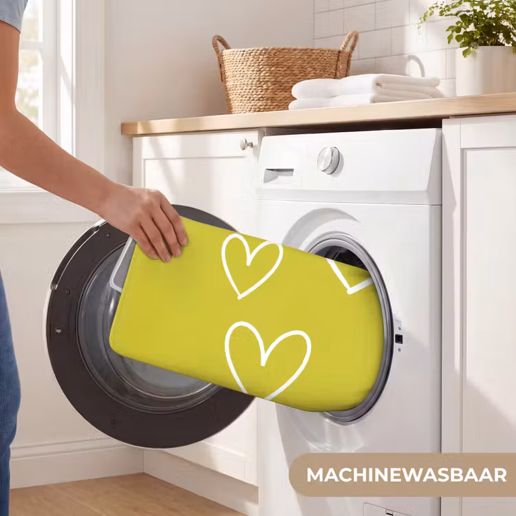 WC Mat - Groen - Hartjes - Wit — 5