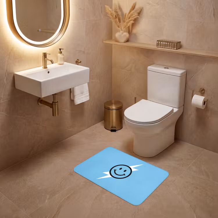 WC Mat - Smiley - Blauw - Bliksem — 4