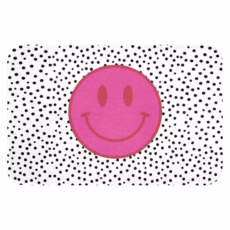 WC Mat - Smiley - Roze - Stippen — 1