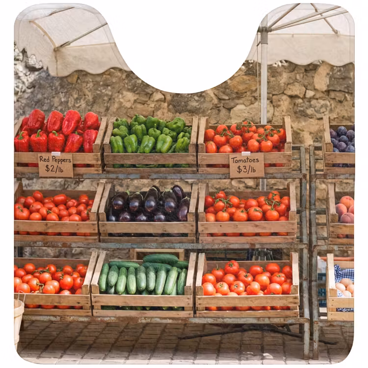 WC Mat - Eten - Markt - Vers — 1