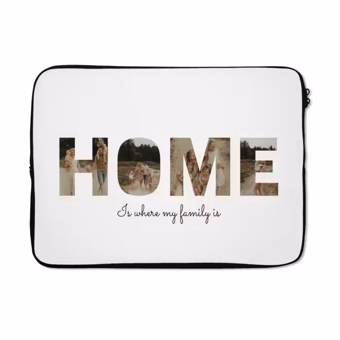 Gepersonaliseerde laptophoes - Home - Lettercollage
