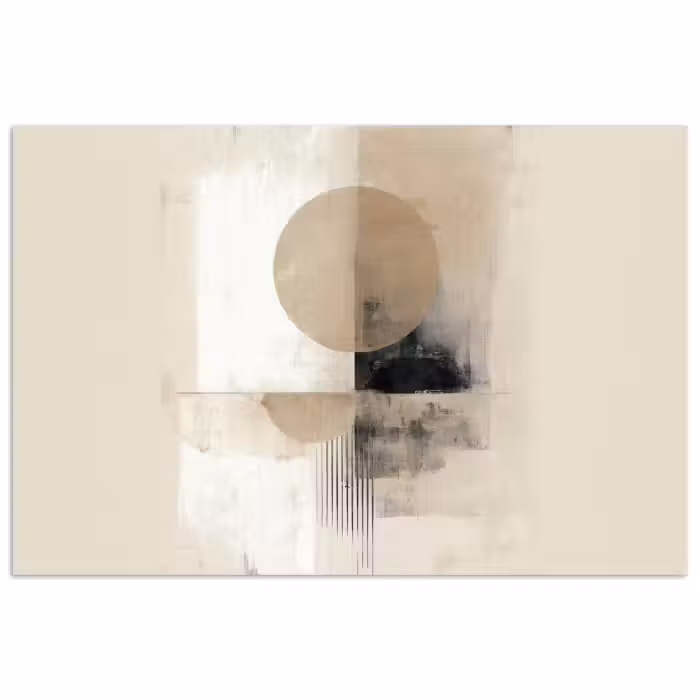 Poster - Cirkel - Compositie - Diepte - Beige
