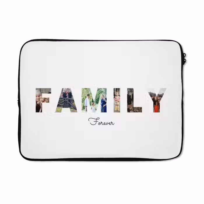 Gepersonaliseerde laptophoes - Family - Lettercollage
