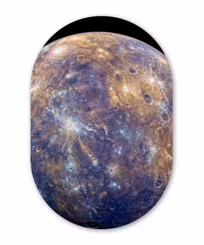 Muurovaal - Glas - Planeet - Kraters - Ruimte