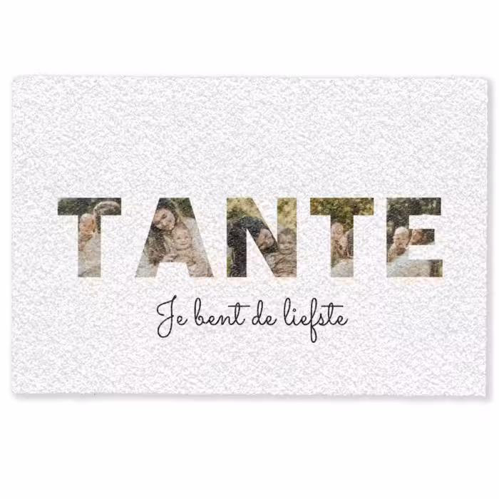 Gepersonaliseerde deurmat - Tante - Lettercollage