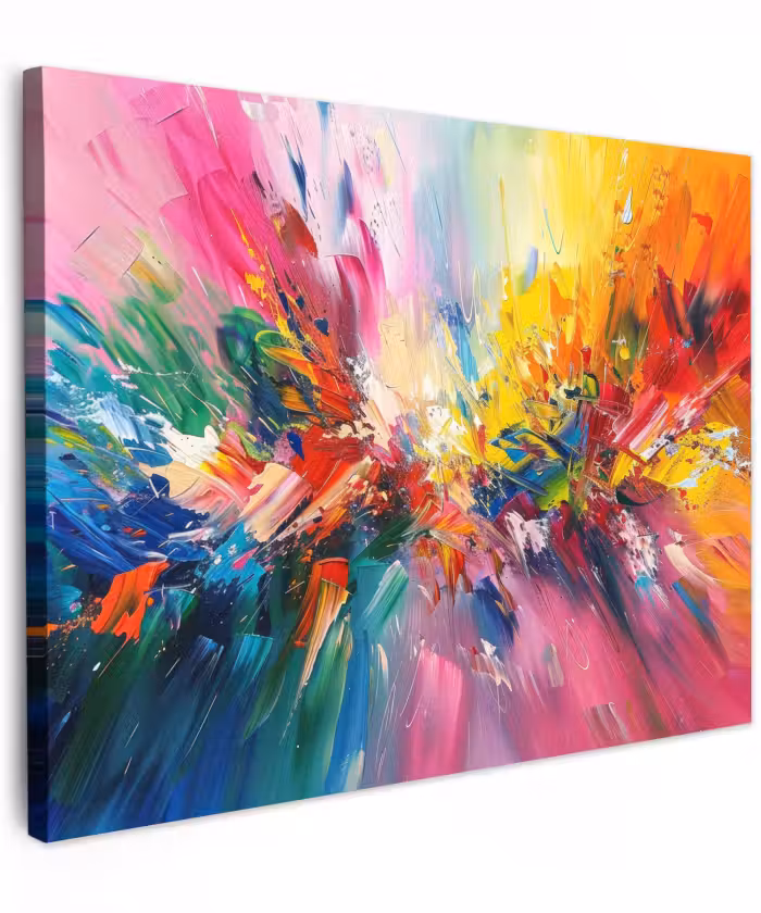 Canvas schilderij - Verf - Kleurrijk - Explosie