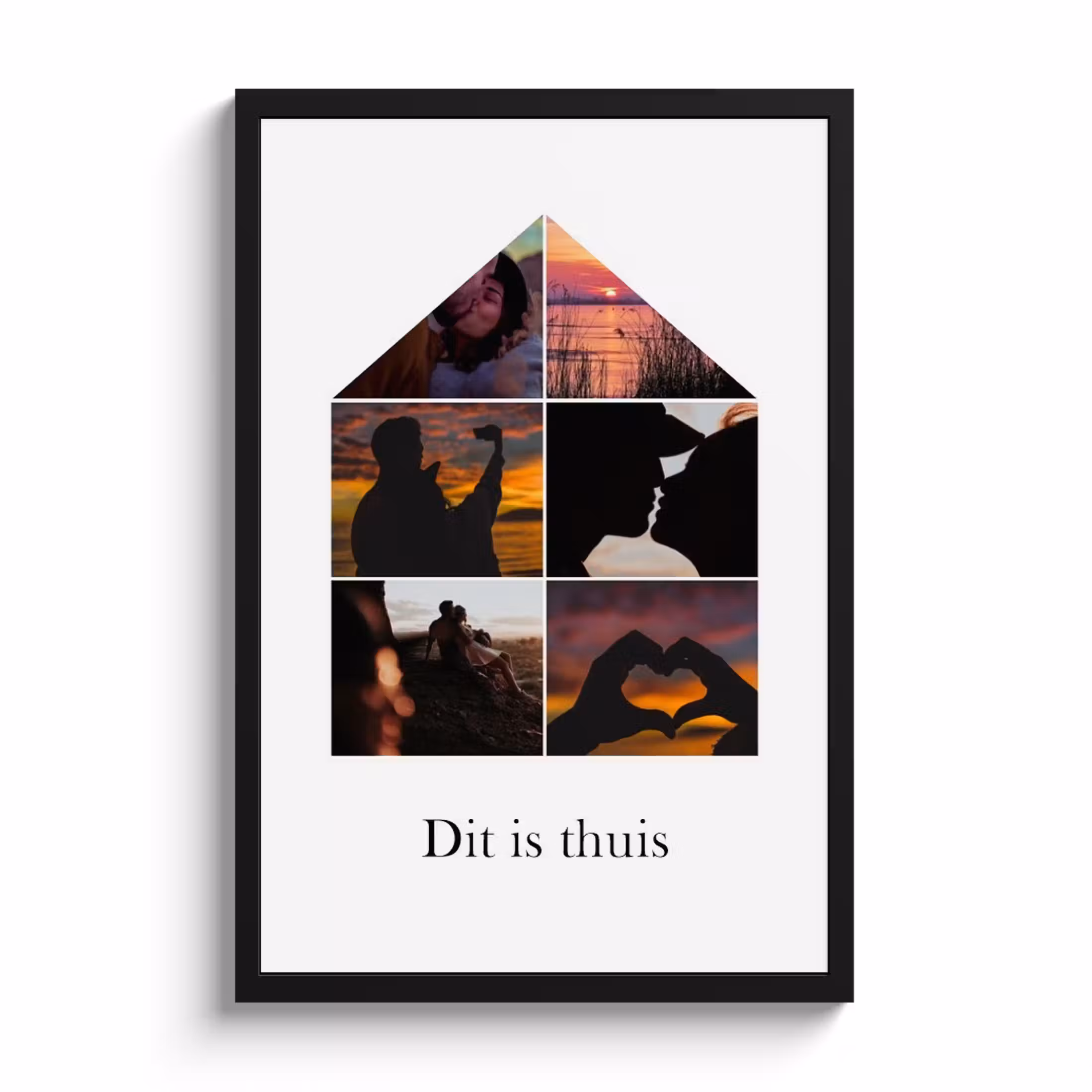 Foto in lijst - Huisje collage