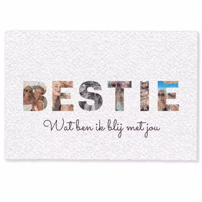 Gepersonaliseerde deurmat - Bestie - Lettercollage